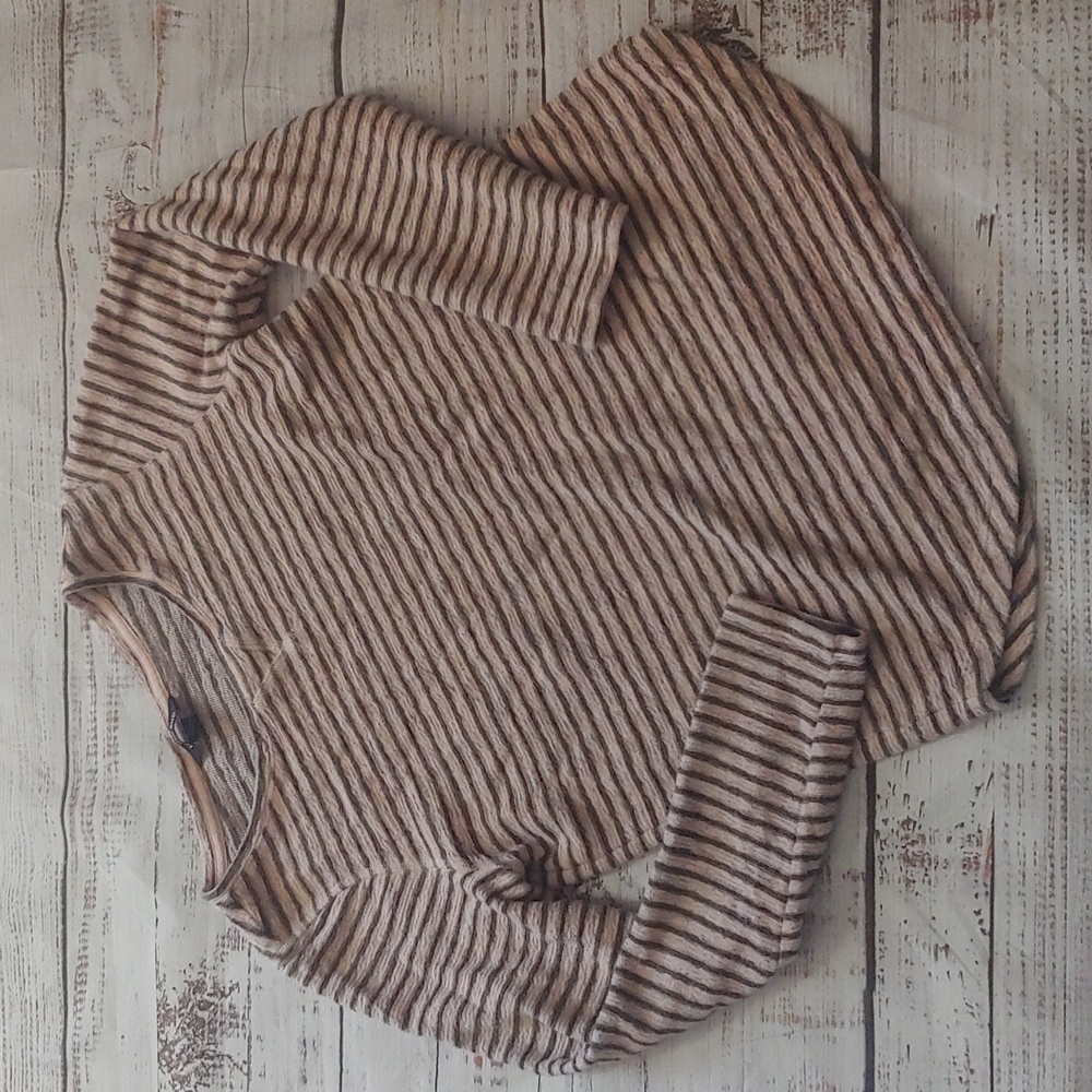 LANDS' END‎ STRIPED TEXTURED TOP